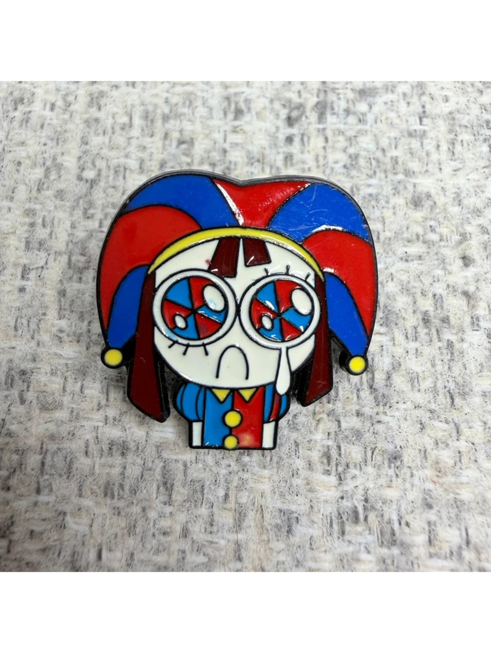 Amazing Digital Circus Pomni Enamel Metal Pin Jester Clown Backpack Jacket Badge